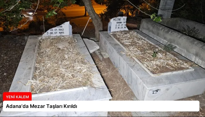 Adana’da Mezar Taşları Kırıldı