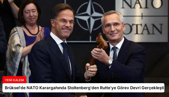 Brüksel’de NATO Karargahında Stoltenberg’den Rutte’ye Görev Devri Gerçekleşti