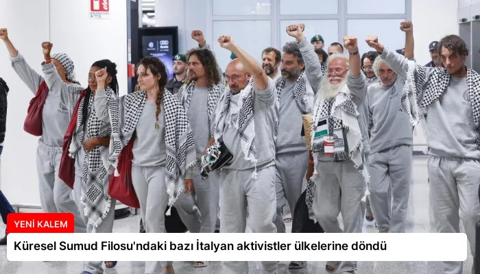Küresel Sumud Filosu’ndaki bazı İtalyan aktivistler ülkelerine döndü