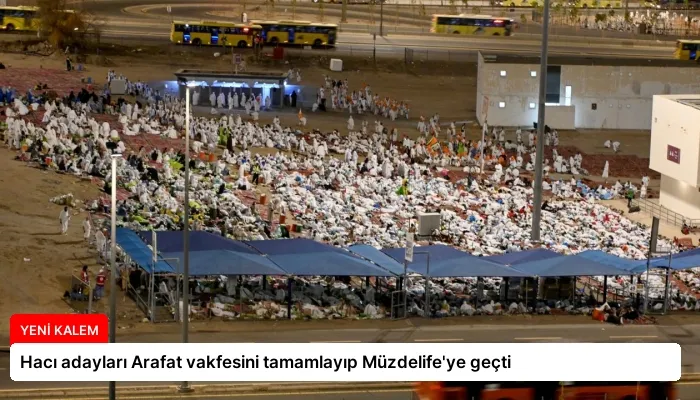 Hacı adayları Arafat vakfesini tamamlayıp Müzdelife’ye geçti