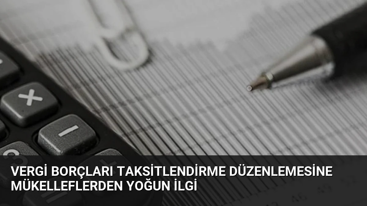 Vergi Borçları Taksitlendirme Düzenlemesine Mükelleflerden Yoğun İlgi