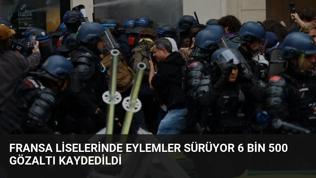 Fransa Liselerinde Eylemler Sürüyor 6 Bin 500 Gözaltı Kaydedildi